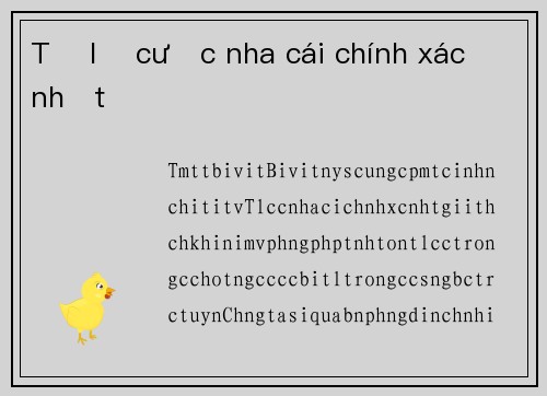 Tỉ lệ cược nha cái chính xác nhất